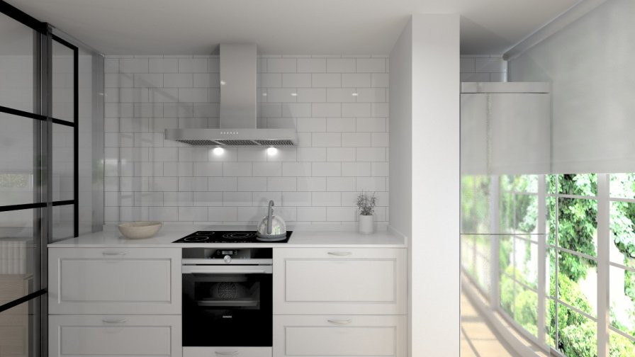 Cocina Santos | Modelo Epoca Laca Gris Nube | Encimera Compac Carrara