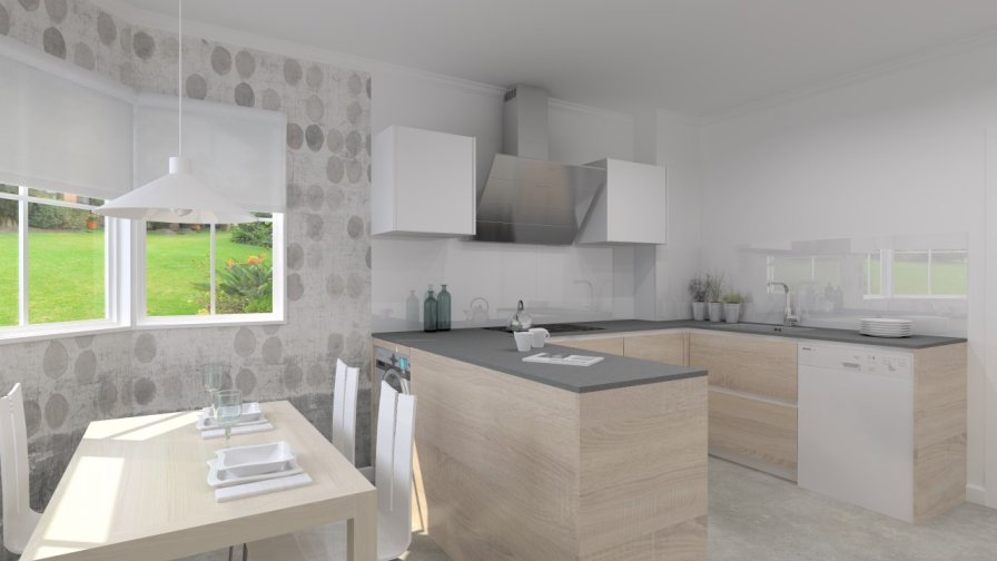 LINE-L LAMINADO BLANCO NIEVE Y ROBLE BARRICA