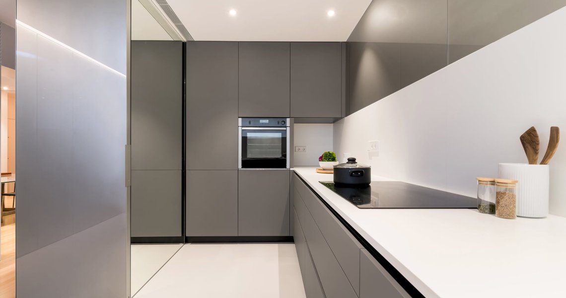 Cocina Santos Gris en L | Docrys & DC