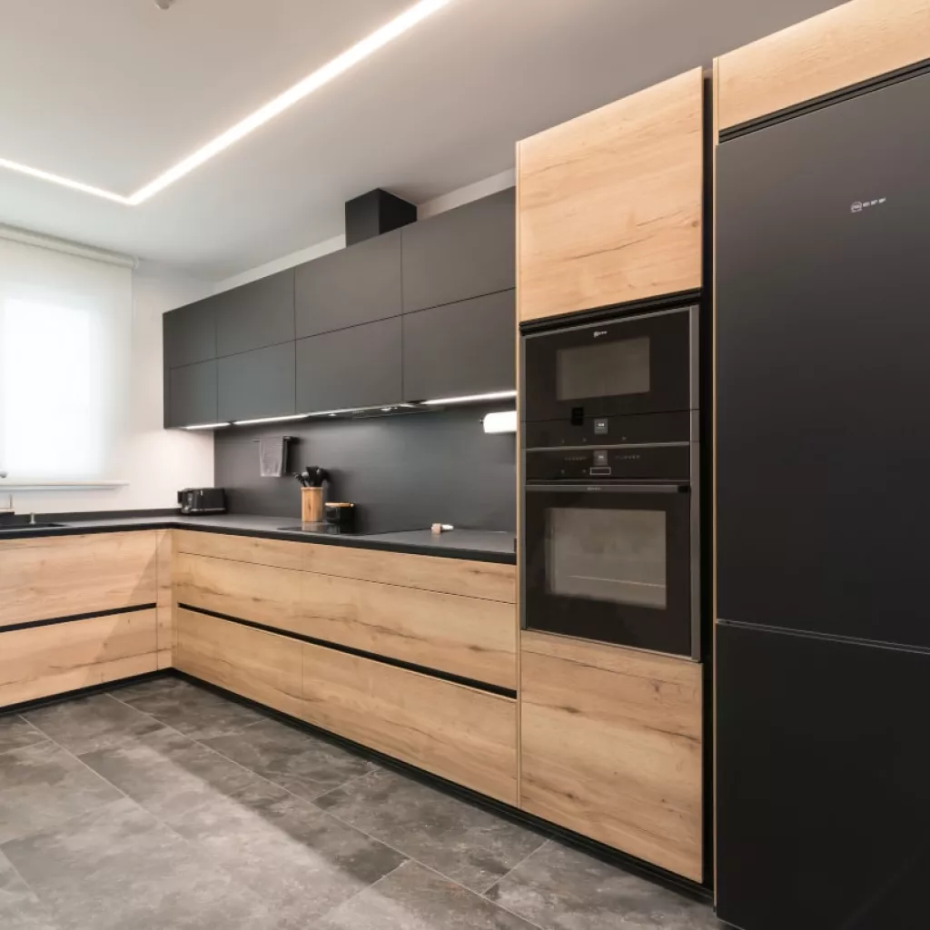 Cocina Santos muebles altos y bajos y columnas