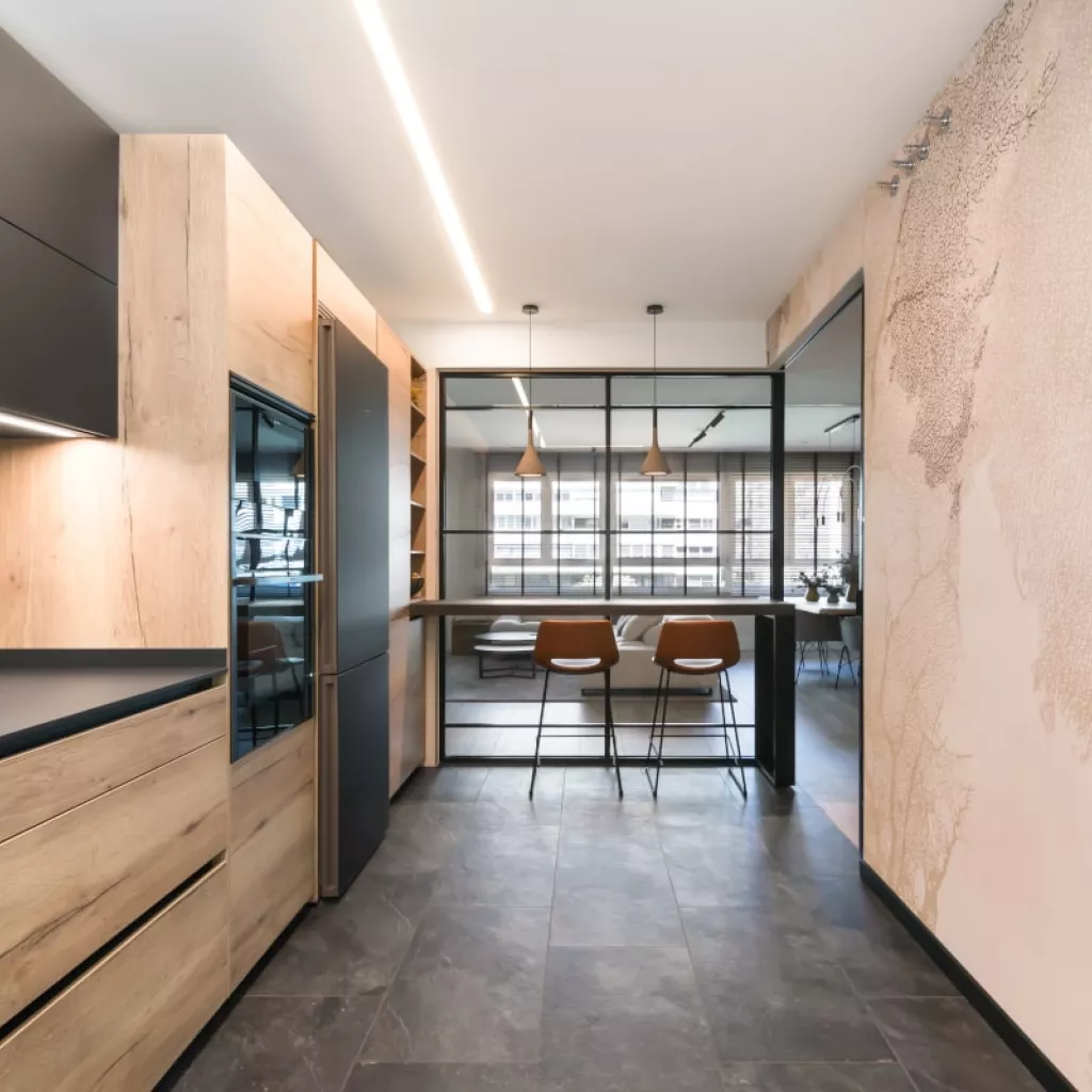 Cocina Santos roble y negra