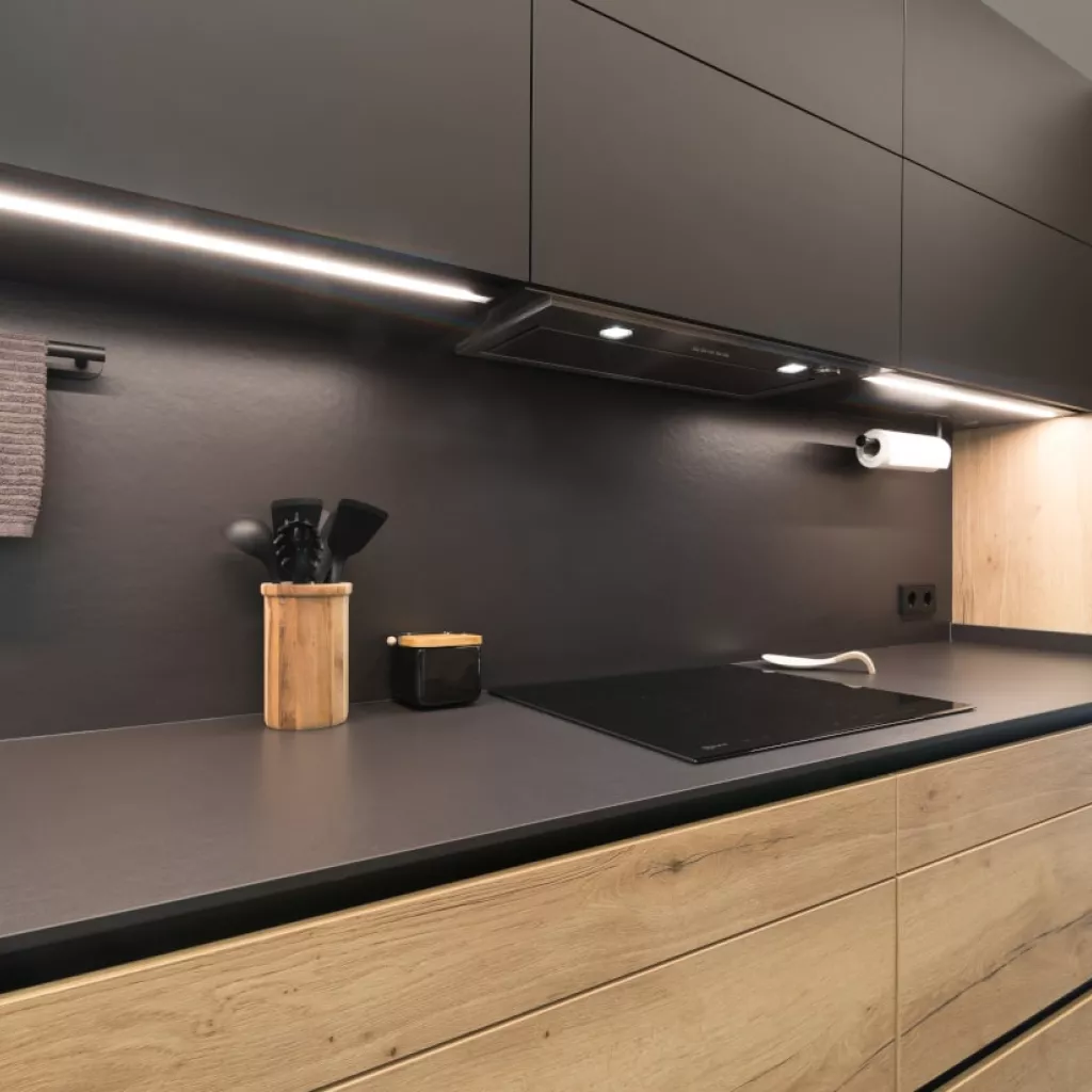 Cocina Santos roble y negra