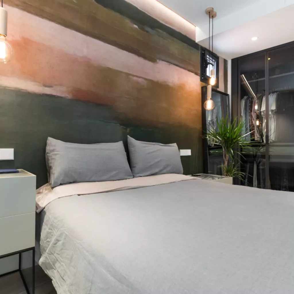 Diseño dormitorio principal, cama emede