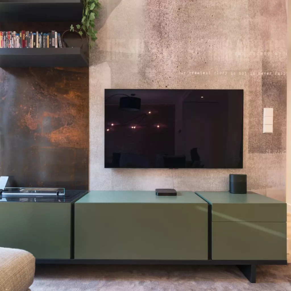 Diseño salón, mueble TV Emede