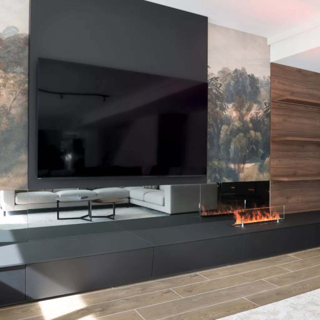 Mueble TV con papel pintado Glamora