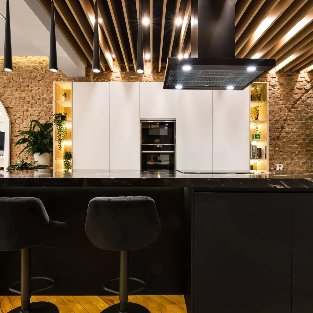 Isla central en cocina Santos 