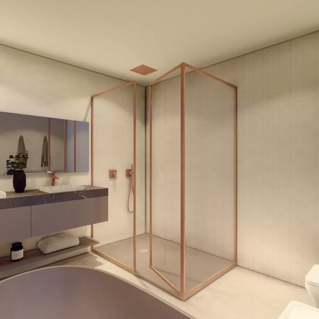 diseño de baño con ducha y bañera