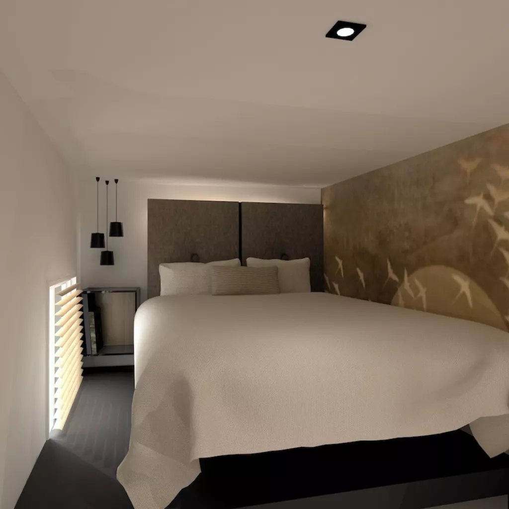 Proyecto decoración dormitorio doble altura