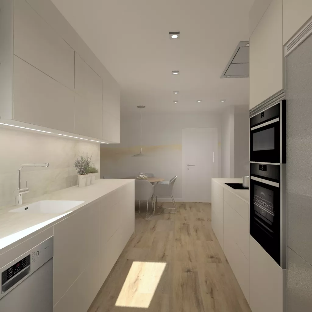 Proyecto de Cocina Santos en color Blanco con Península