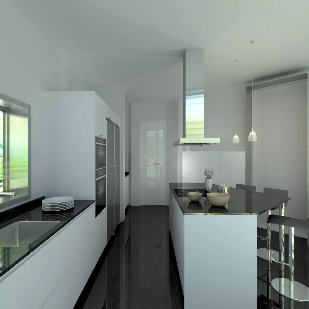 Proyecto en Aravaca | Cocina Santos LINE Blanco con Encimera de Granito