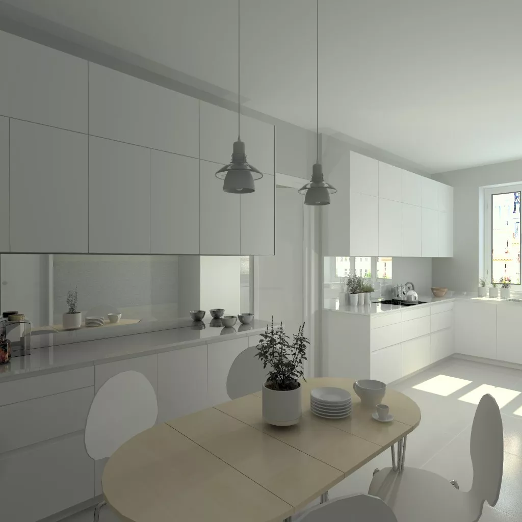 Aravaca | Cocina Santos | Modelo Line E Blanco  | Encimera Granito 