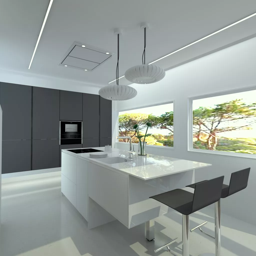 La tendencia de las cocinas blancas y grises