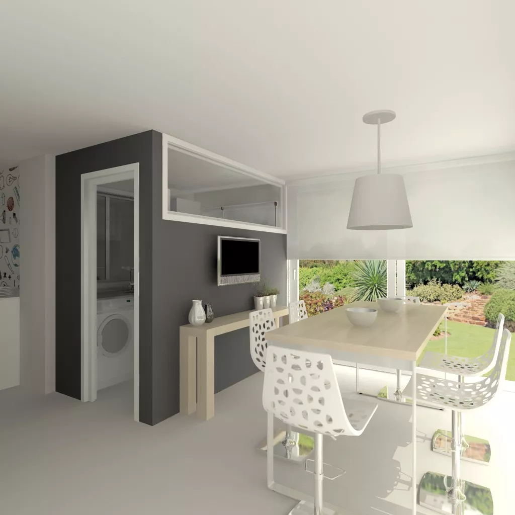 Aravaca | Cocina Santos | Modelo Line L Blanco Seda | Encimera Silestone Blanco