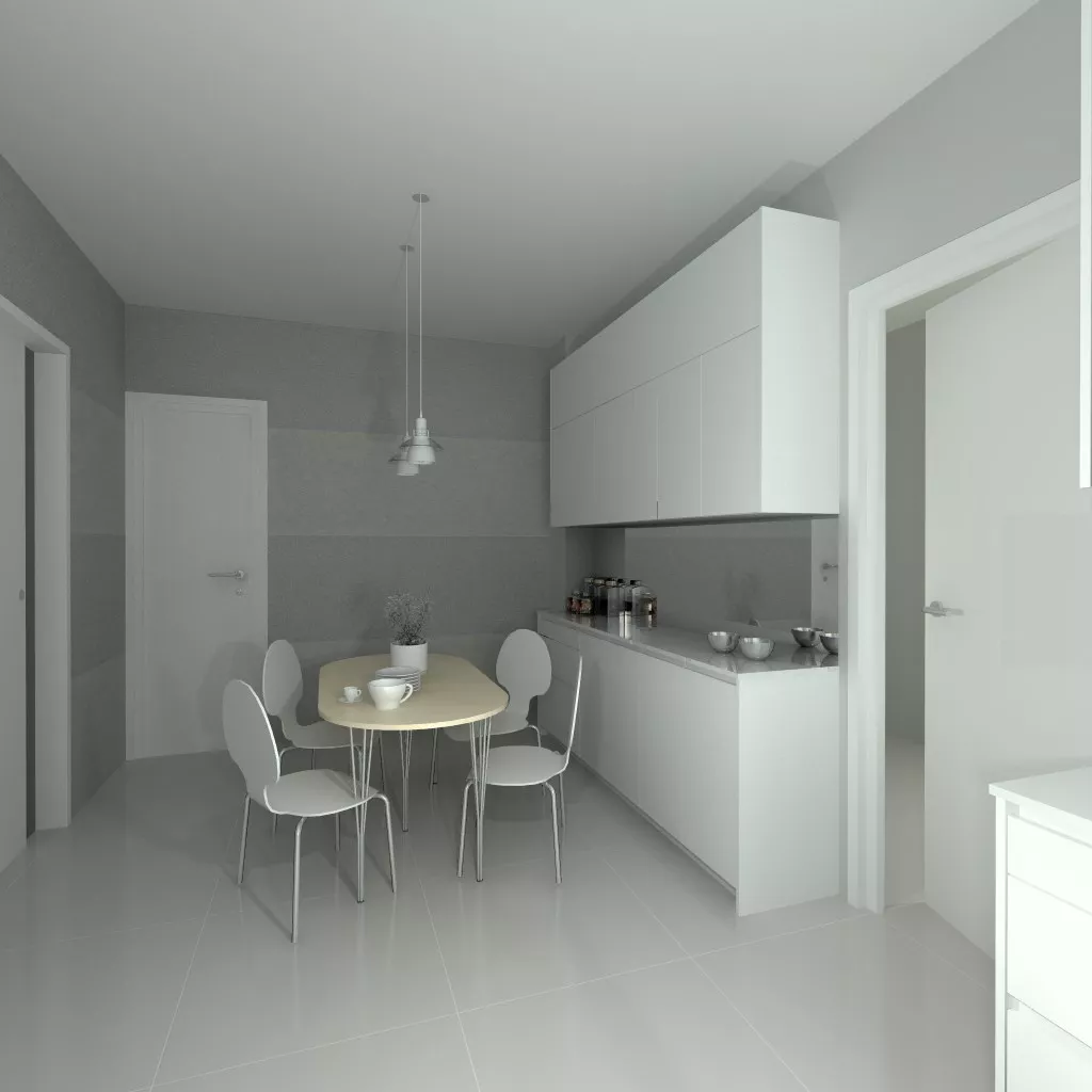 Aravaca | Cocina Santos | Modelo Line E Blanco  | Encimera Granito 