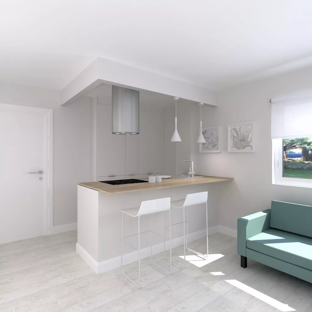 Cocina Santos americana abierta al salón