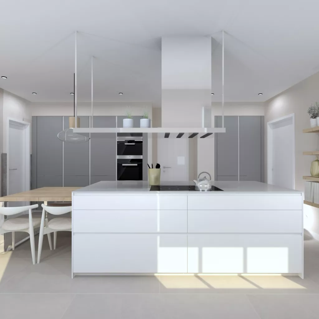 Cocina Santos Blanco Innsbruck y Gris Visón Seda