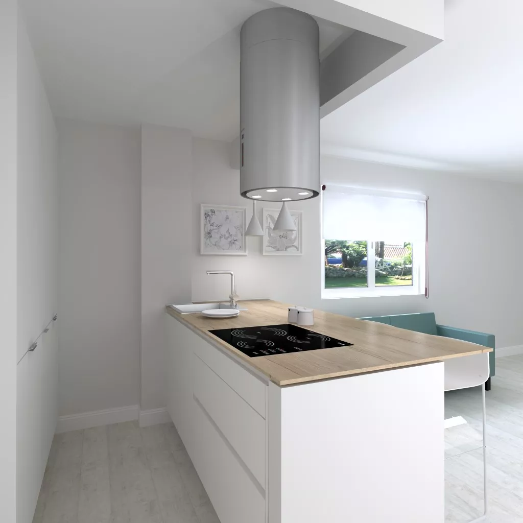 Cocina Santos americana abierta al salón