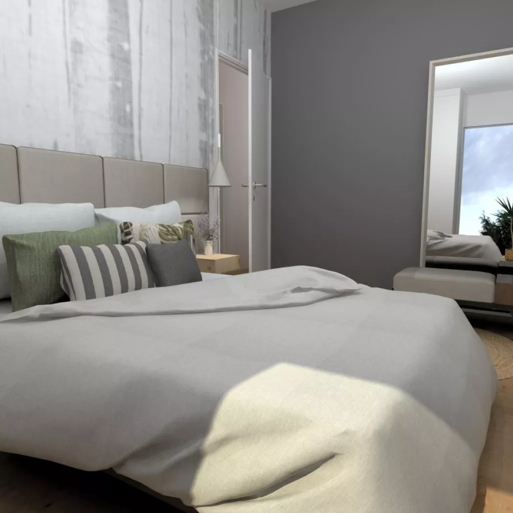 Un dormitorio muy especial en tonos cálidos