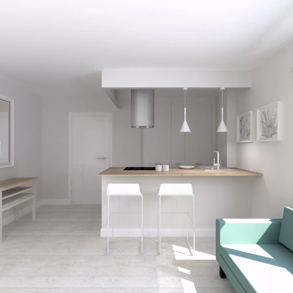 Cocina Santos americana abierta al salón