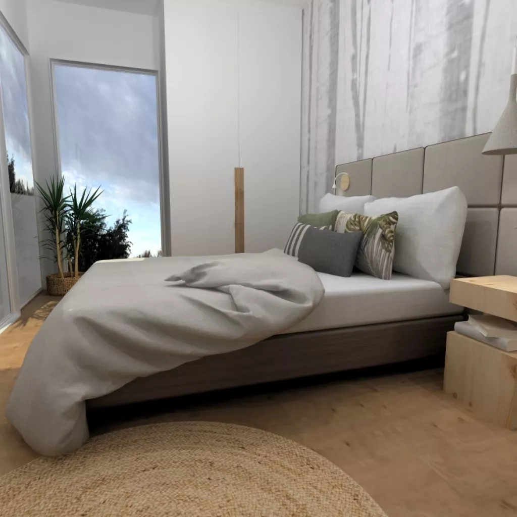 Un dormitorio muy especial en tonos cálidos