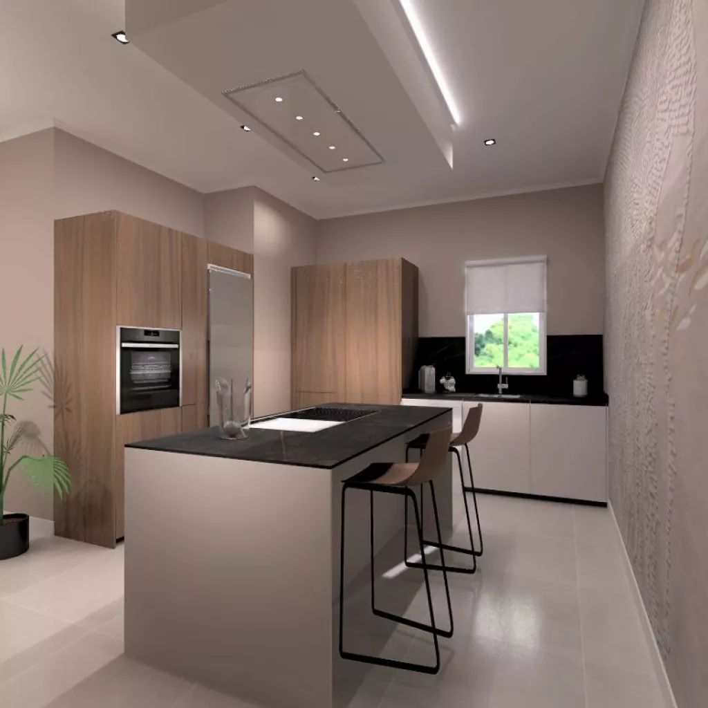 Cocina Santos Nogal con Isla