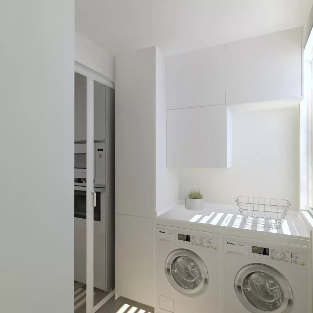 Cocina Santos Blanca muebles altos