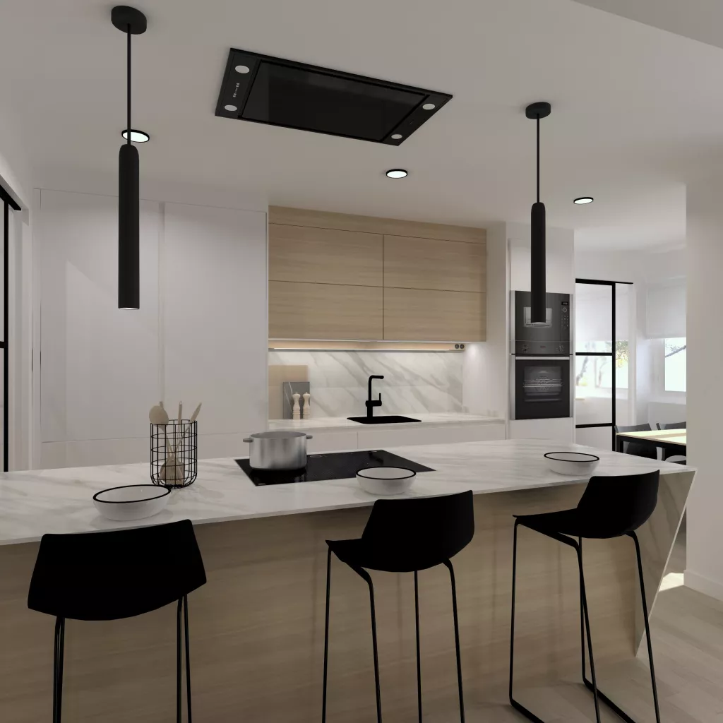 Cocina Santos Blanca con Isla