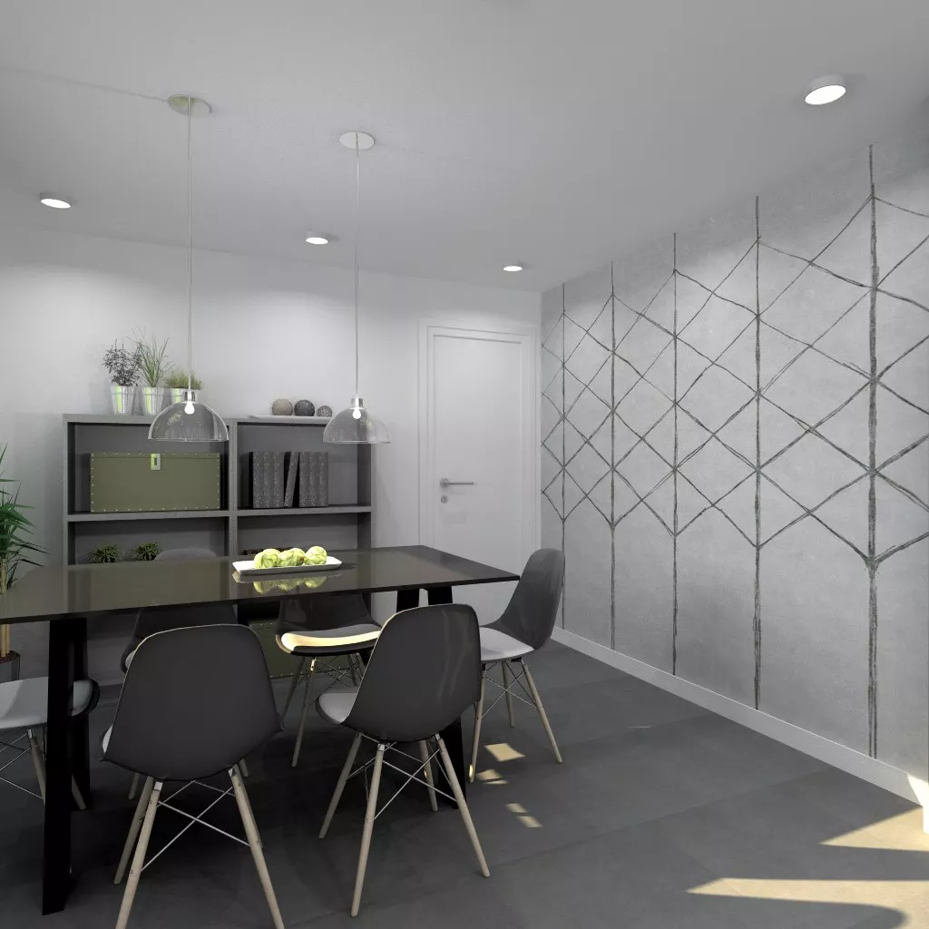 Aravaca | Cocina Santos | Modelo Line y  Minos Estratificado Blanco Seff | Encimera Silestone Marengo