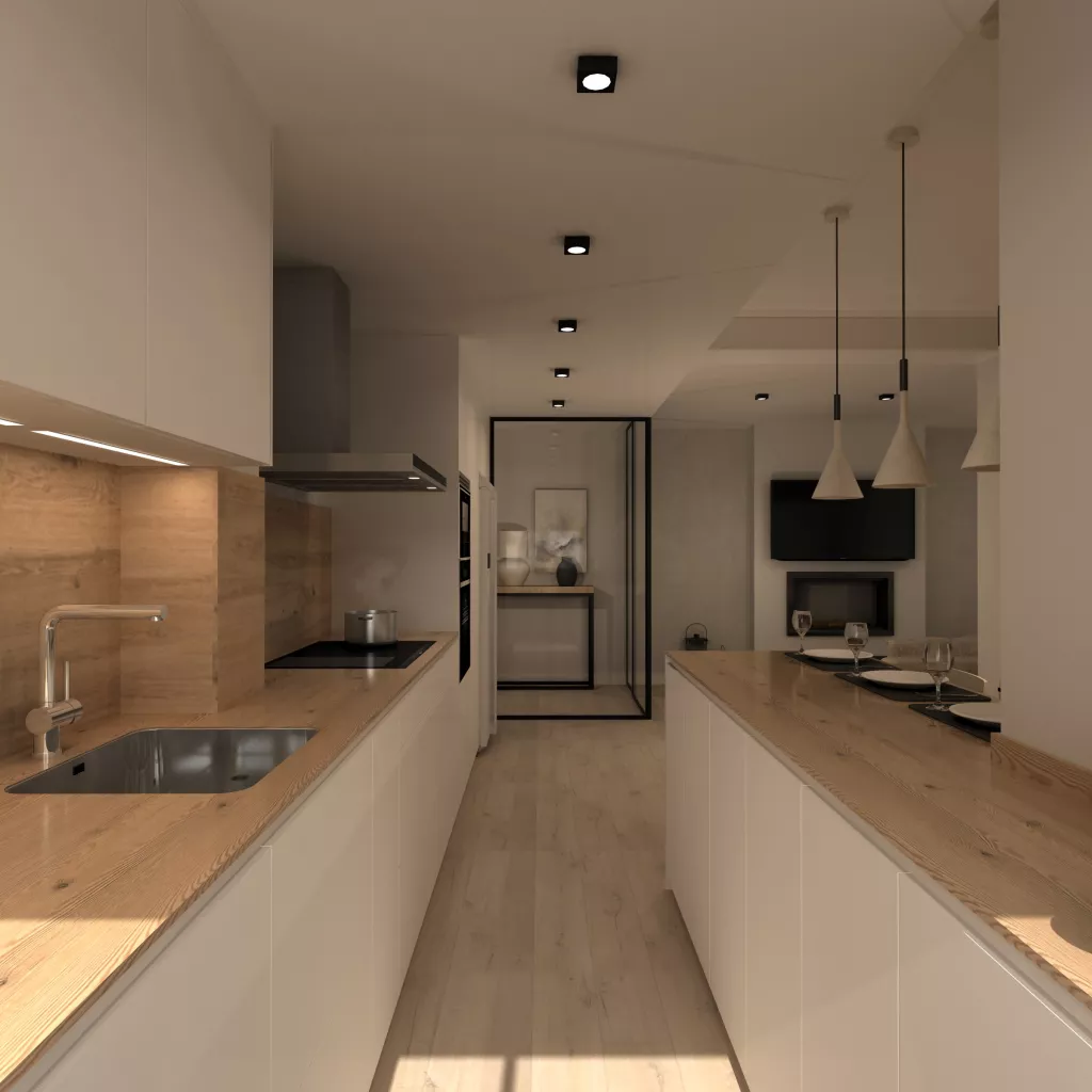 Cocina Santos color blanco Innsbruck con Península 