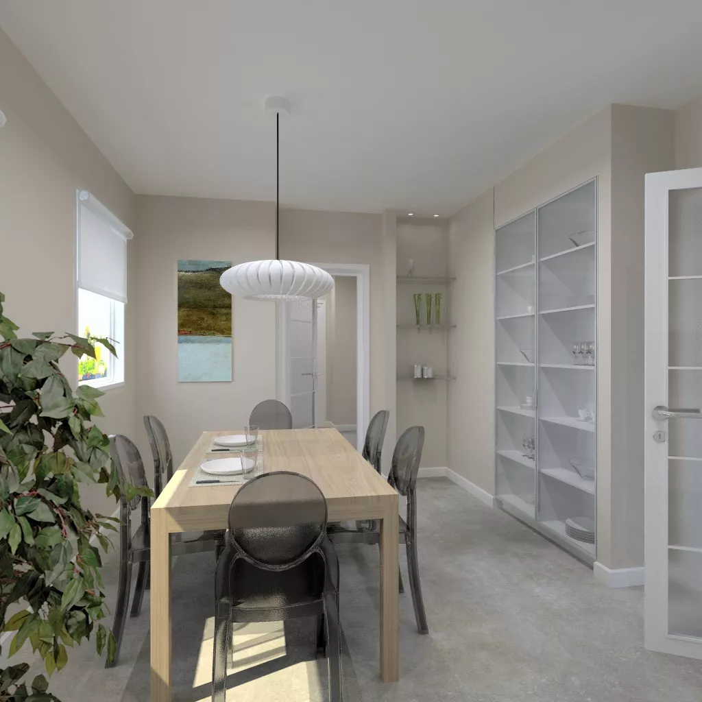 Cocina con comedor y vitrina Santos