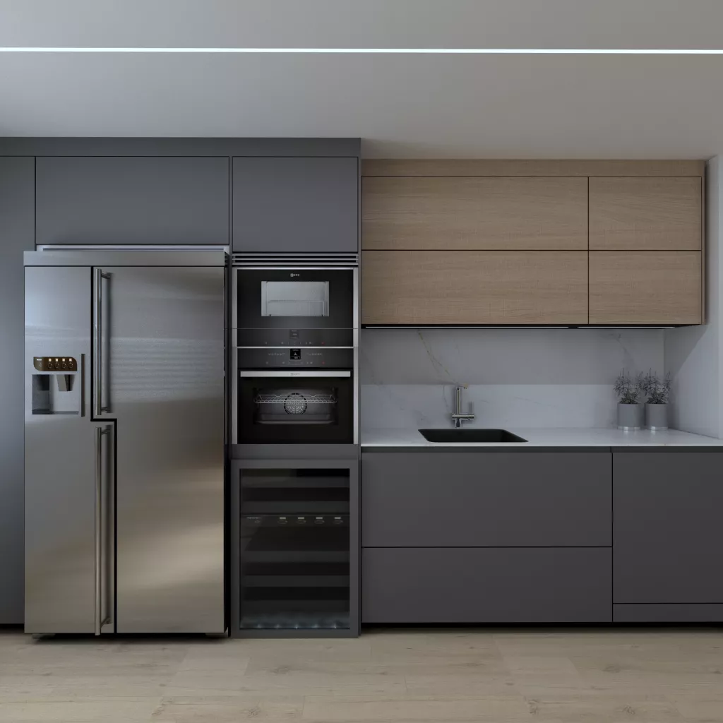 Cocina Santos Gris y Roble