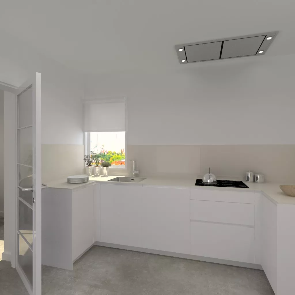 Cocina con comedor y vitrina Santos