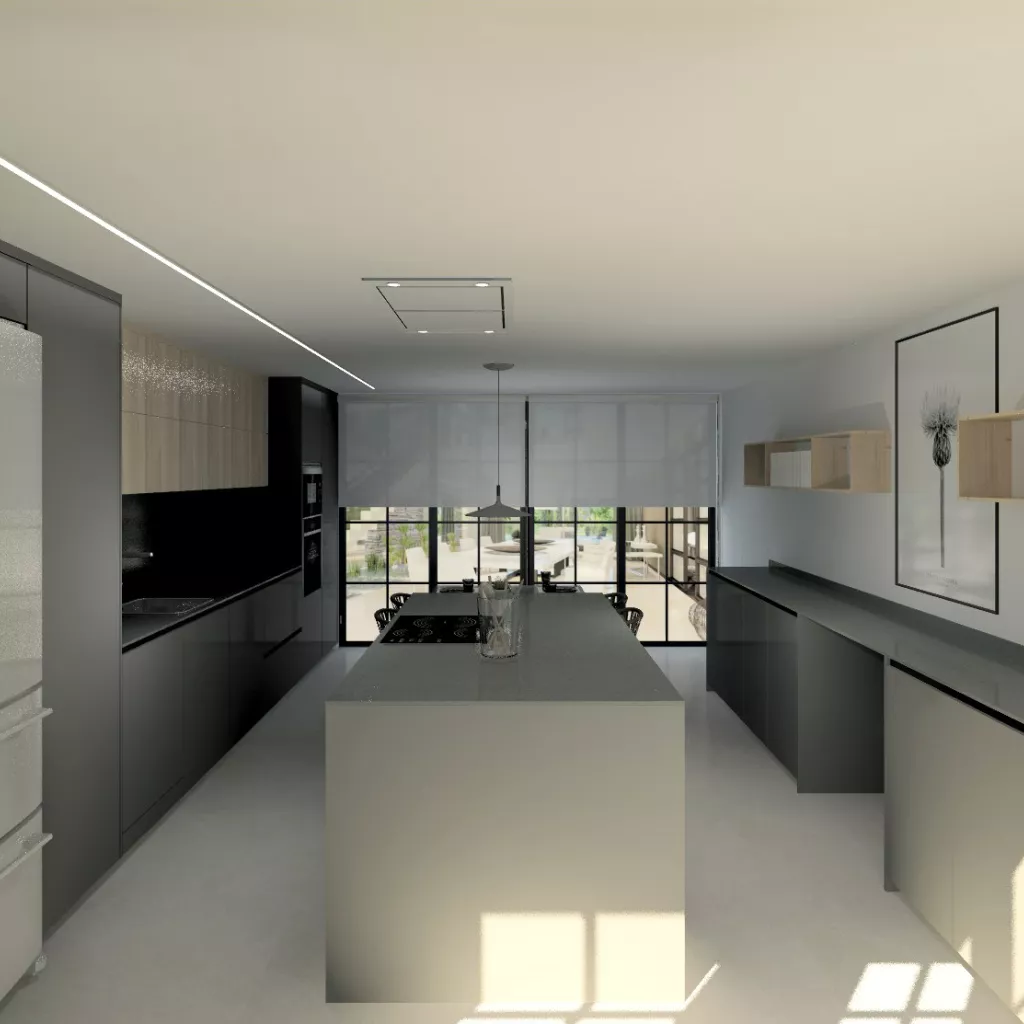 Cocina Santos Gris con Isla