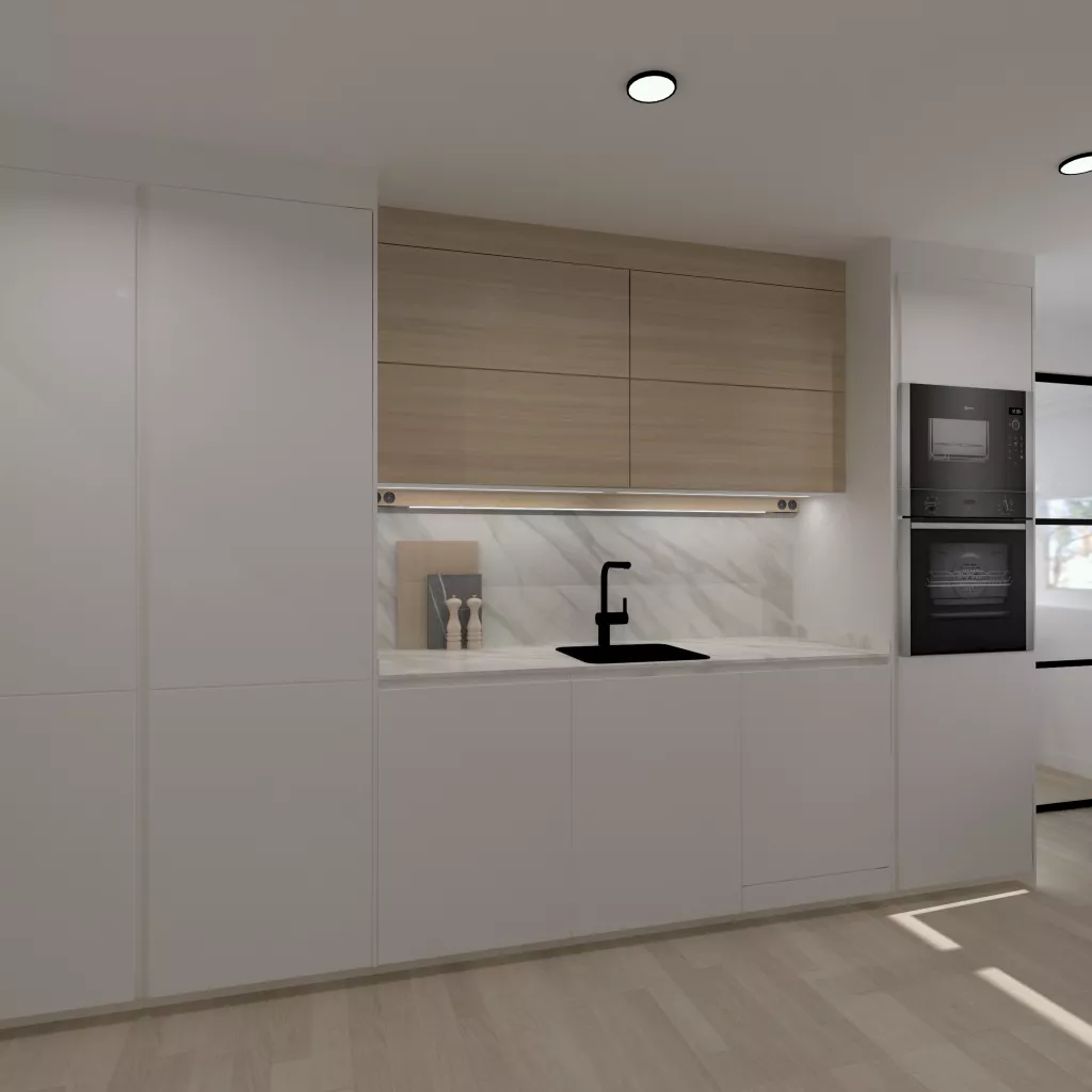 Cocina Santos Blanca con Isla