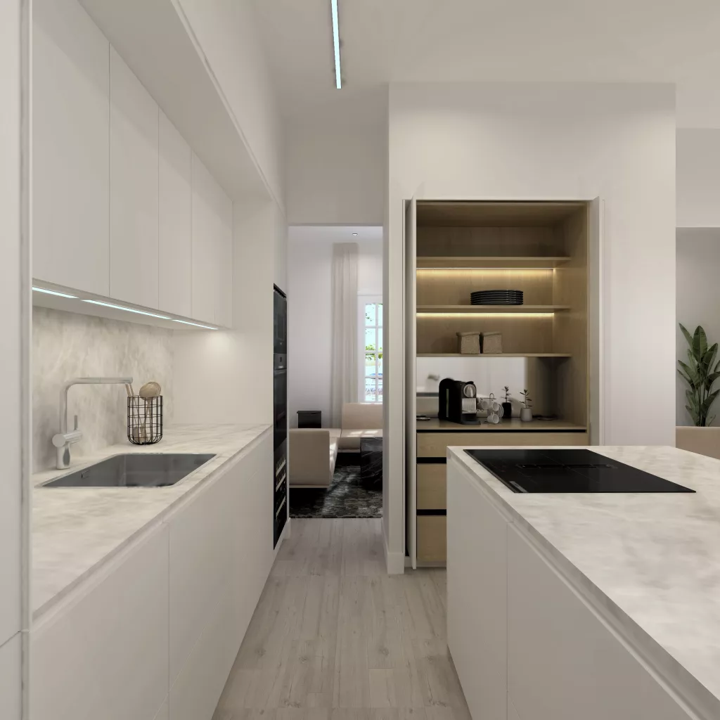 Cocina Santos abierta al salón