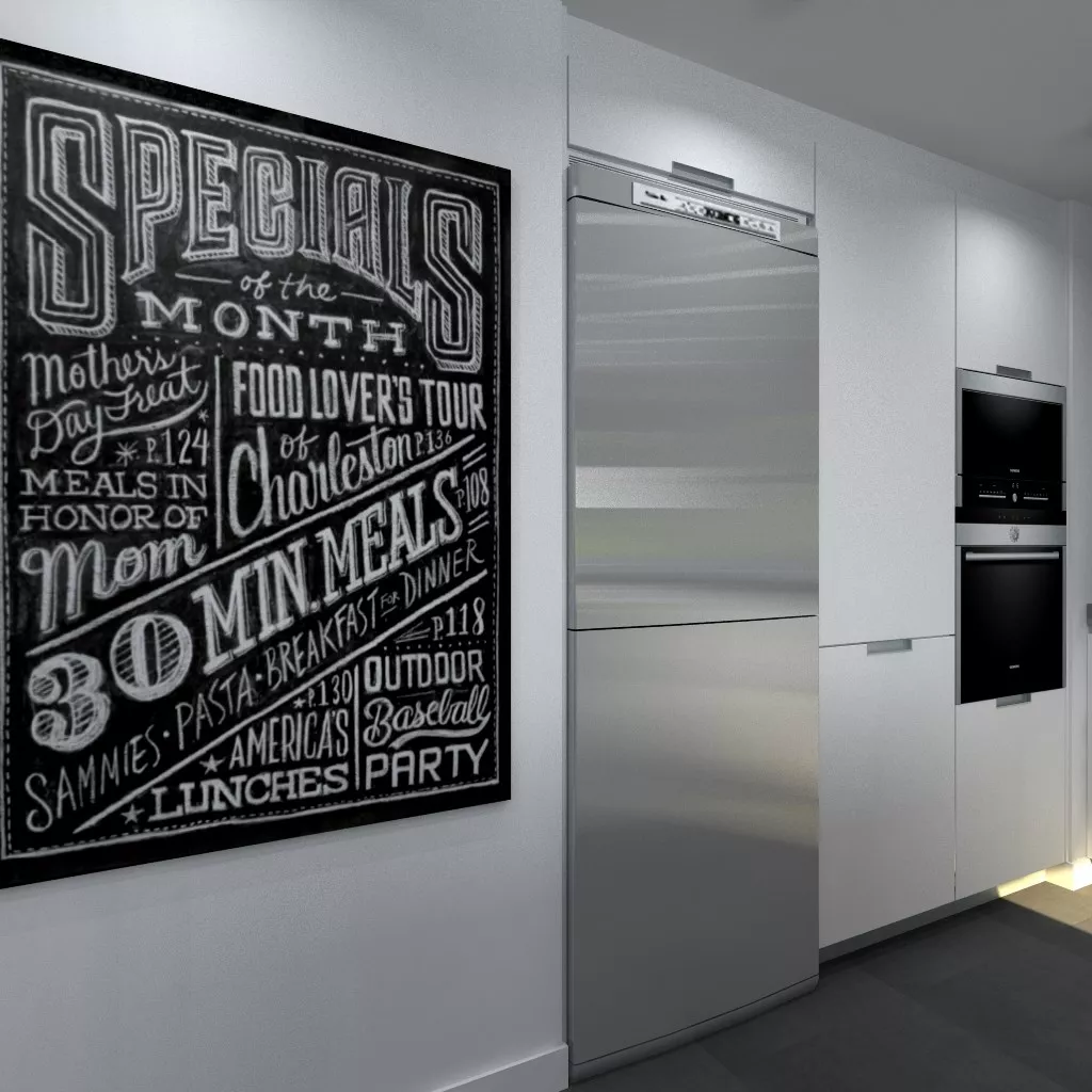 Aravaca | Cocina Santos | Modelo Line y  Minos Estratificado Blanco Seff | Encimera Silestone Marengo