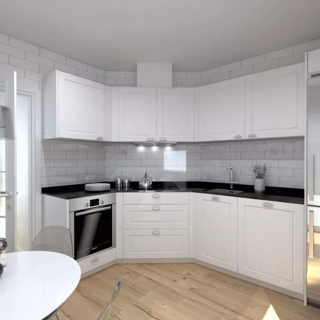 Cocina Santos Modelo Época en Blanco Seda Mate – Estilo Retro con Elegancia Moderna