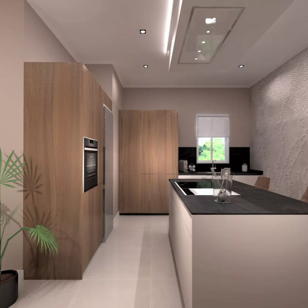 Cocina Santos Nogal con Isla