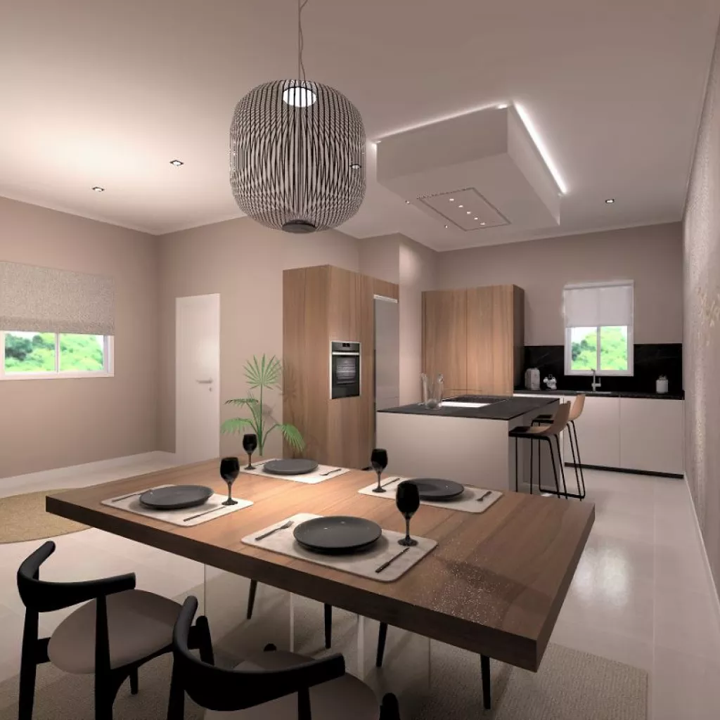 Cocina Santos Nogal con Isla