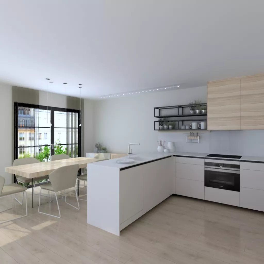 Cocina Santos Plataforma E de Laca Seda Mate