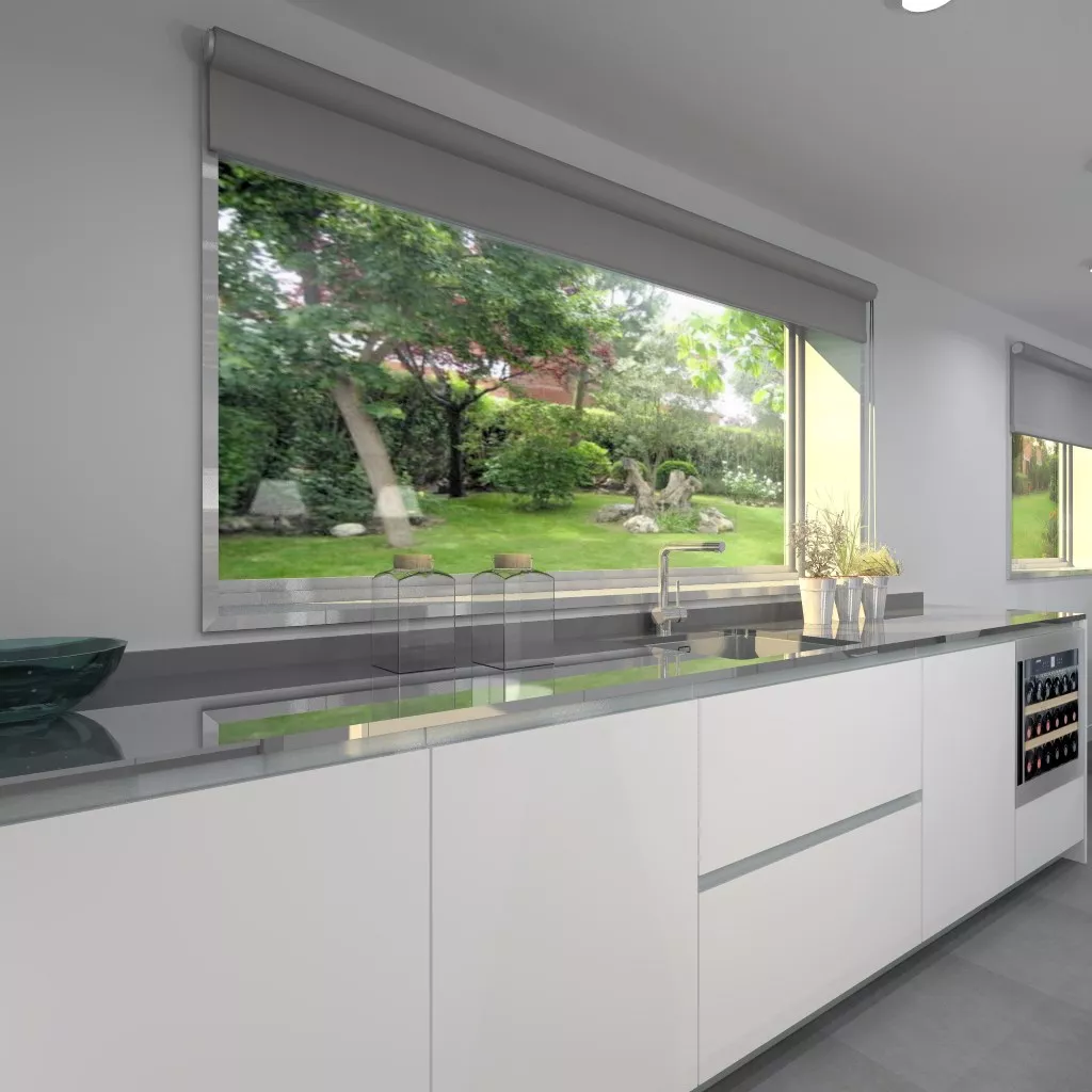 Aravaca | Cocina Santos | Modelo Line y  Minos Estratificado Blanco Seff | Encimera Silestone Marengo