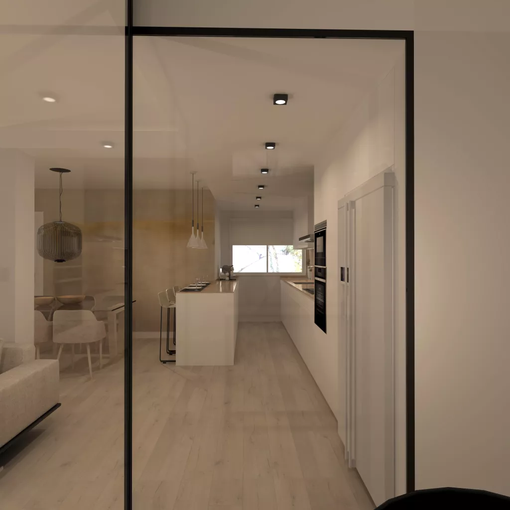 Cocina Santos color blanco Innsbruck con Península 