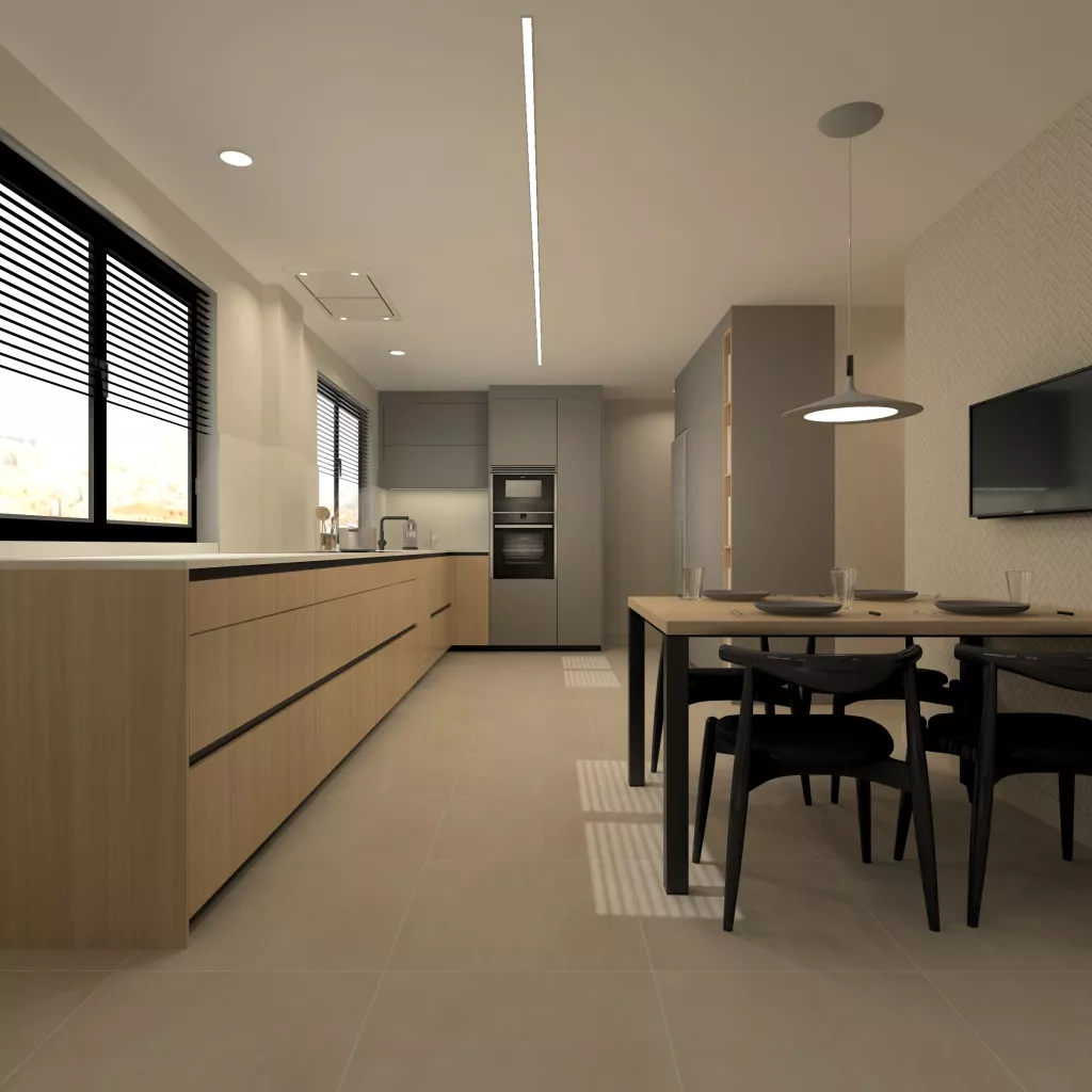 Cocina Santos Madera en Paralelo