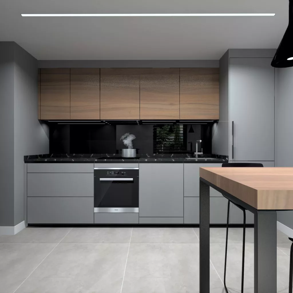 Cocina moderna material estratificado