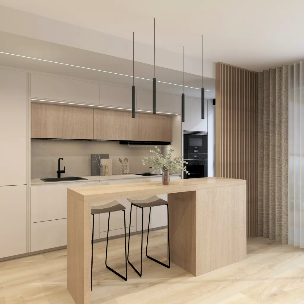 Cocina abierta al salón