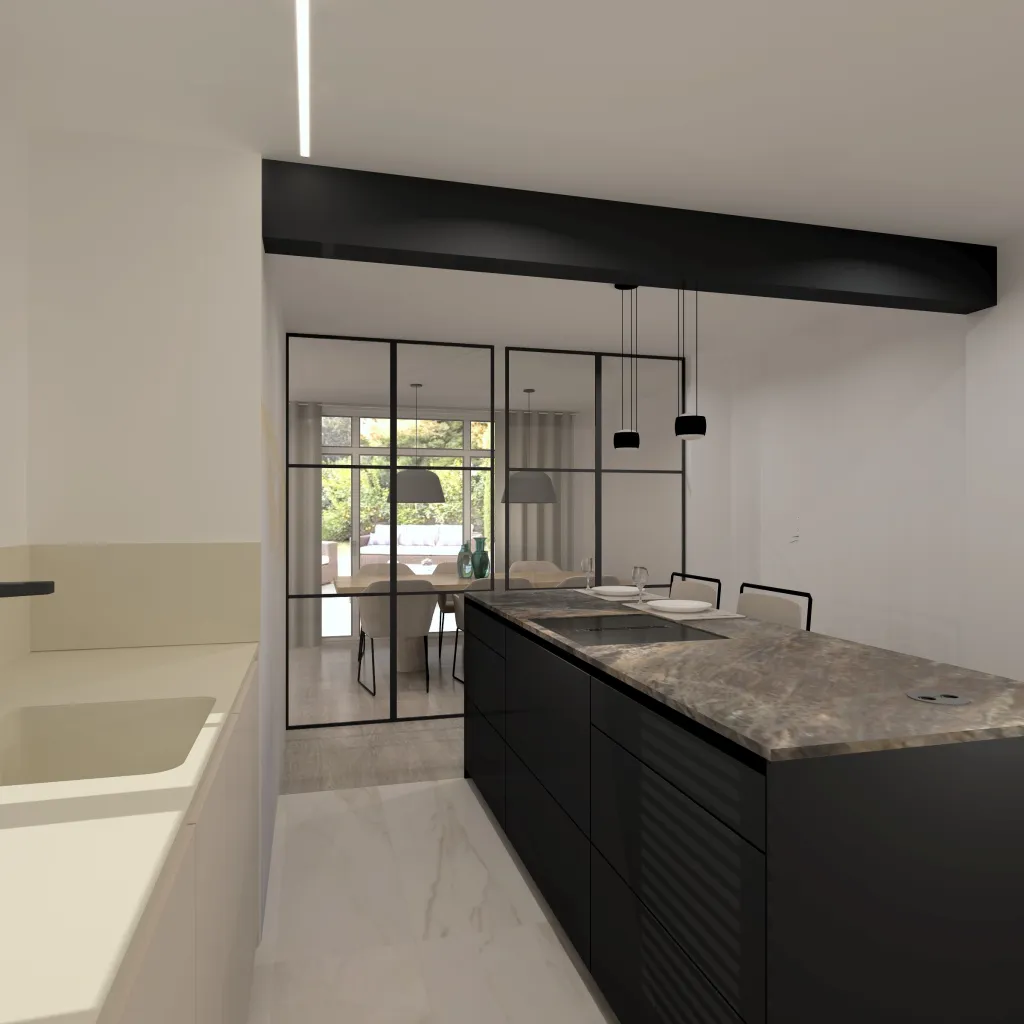 Cocina contemporánea: elegancia y contraste