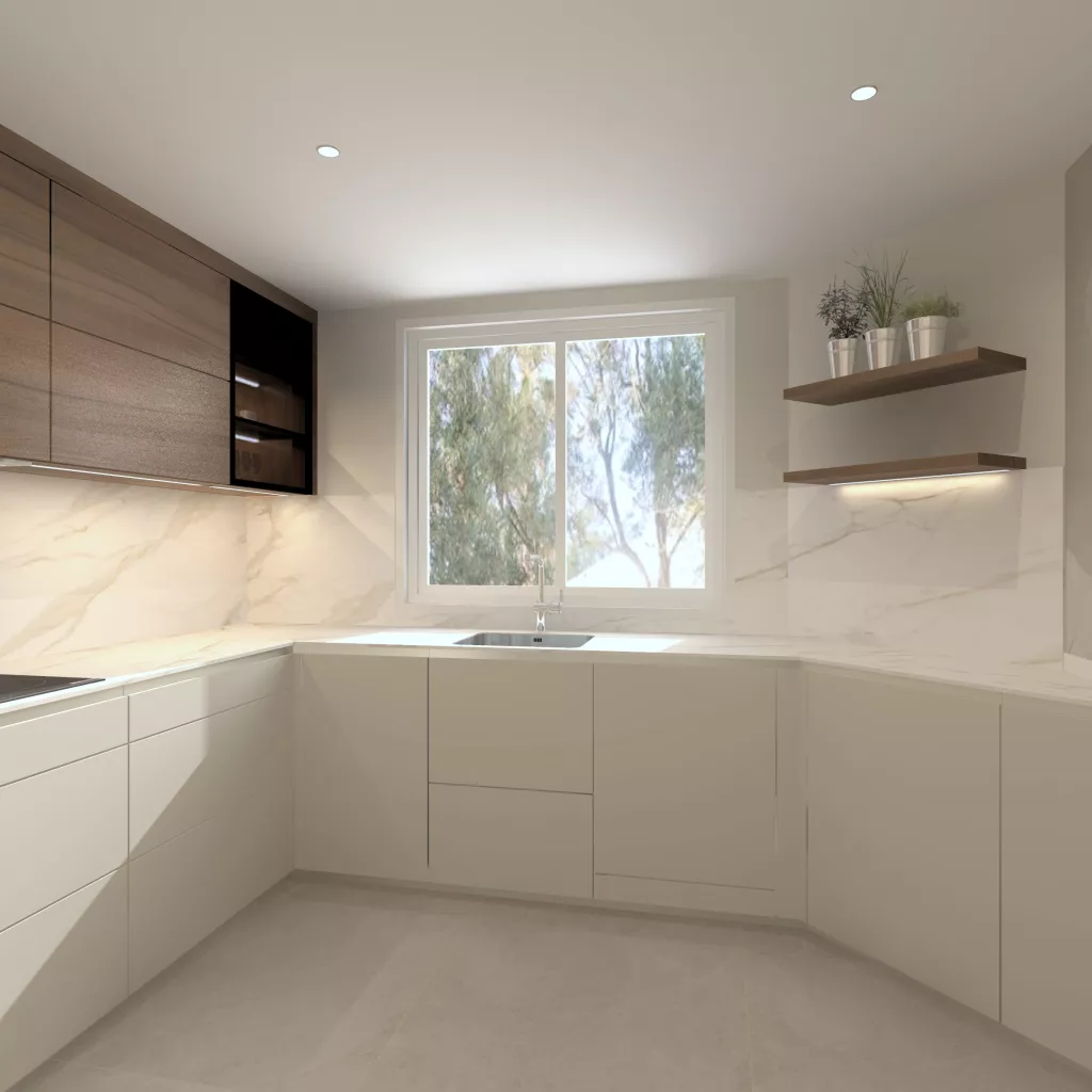 Cocinas modernas con comedor integrado