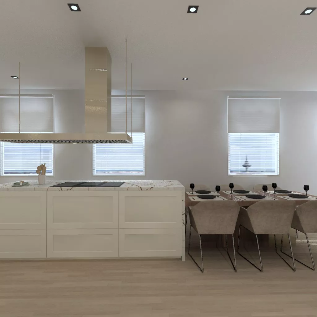 Cocina luminosa con isla central elegancia atemporal y diseño equilibrado