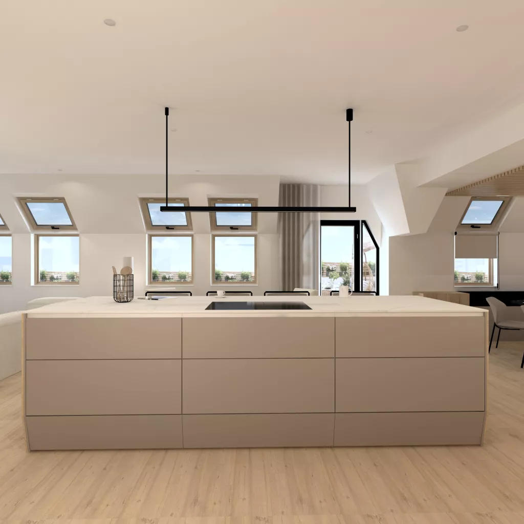 Cocina Fresno Olivo área cocina isla