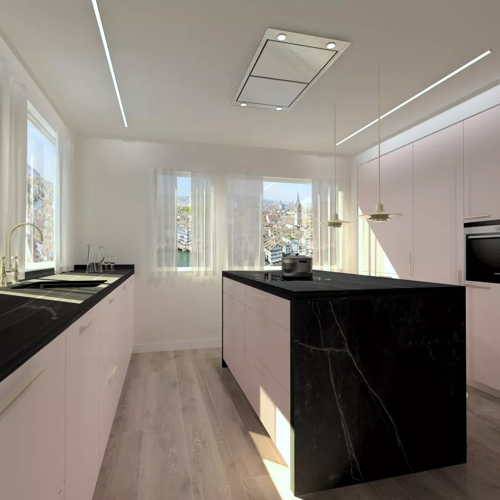 Cocina Santos | Modelo 009 Karmel Material Lacado | Encimera Dekton Kelya